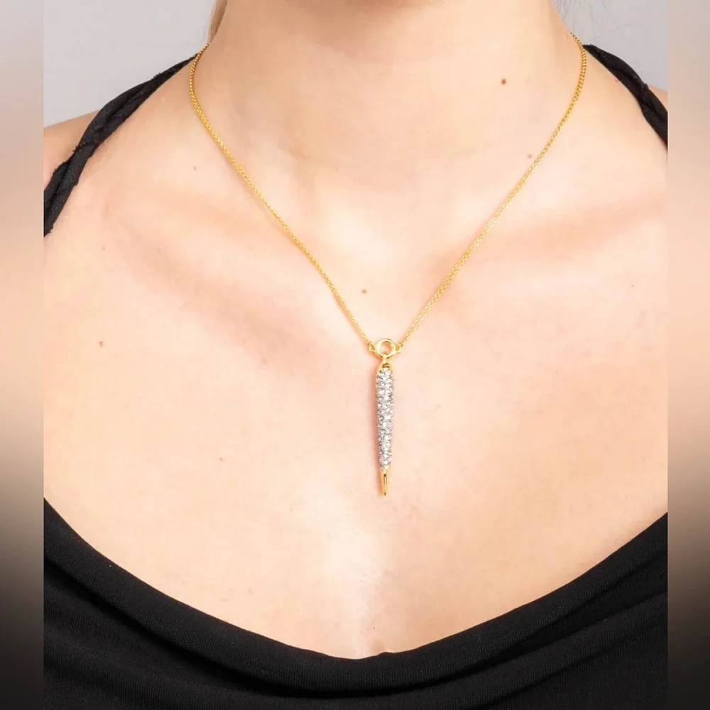 ALEXIS BITTAR • Solanales Gold Crystal Spear Necklace